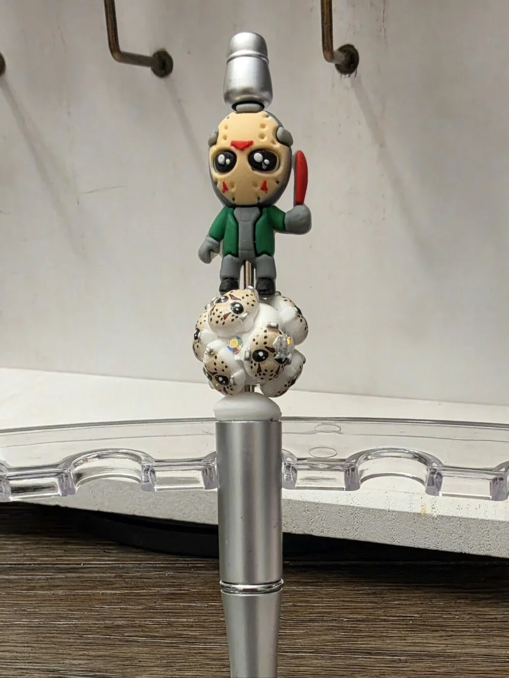 Friday the 13th Jason Hockey Mask Beadable Pen- Free Refill Included